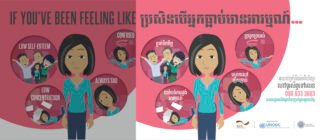 Los materiales impresos y los audiovisuales se prepararon en versiones para hablantes de jemer e inglés.